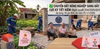 CHUYỂN ĐẤT NÔNG NGHIỆP SANG ĐẤT Ở – CHỈ TỪ 30% GIÁ CHÊNH LỆCH THEO QUY ĐỊNH HIỆN NAY